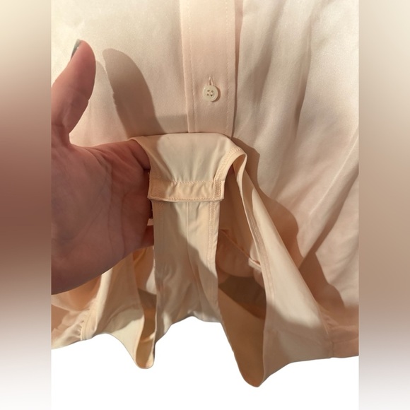 J. Crew Cream Asymmetrical Bodysuit with Mandarin Collar - Picture 4 of 8